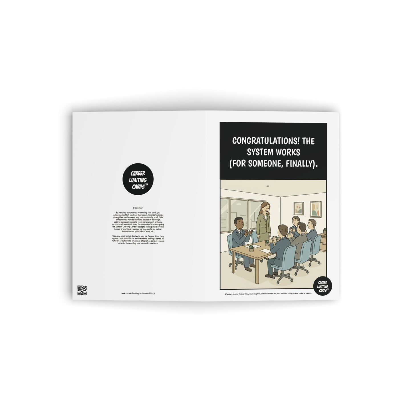 Congratulations! The system works for someone, finally.